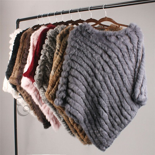 Echtes kaninchen pelz poncho - kaninchen,