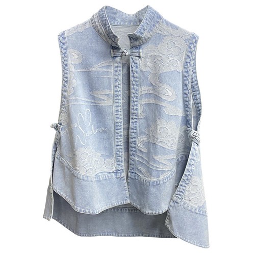 Damen jeans weste denim gilet - damen,